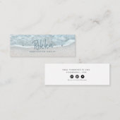 ターキヨイズ海スタッドイヤリングディスプレイカード スキニー名刺 (正面/裏面)