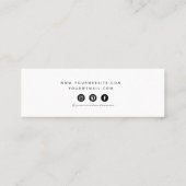 ターキヨイズ海スタッドイヤリングディスプレイカード スキニー名刺 (裏面)