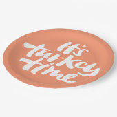 ターキーおもしろいタイム感謝祭ディナーことわざ ペーパープレート (アングル)