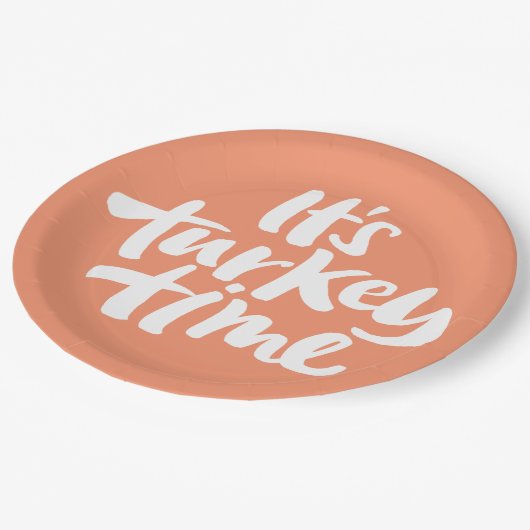 ターキーおもしろいタイム感謝祭ディナーことわざ ペーパープレート (アングル)