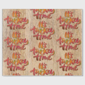 ターキーおもしろいタイム感謝祭ディナーことわざ ラッピングペーパー (フラット)