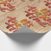 ターキーおもしろいタイム感謝祭ディナーことわざ ラッピングペーパー (角)