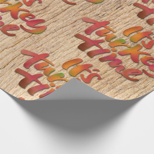 ターキーおもしろいタイム感謝祭ディナーことわざ ラッピングペーパー (角)