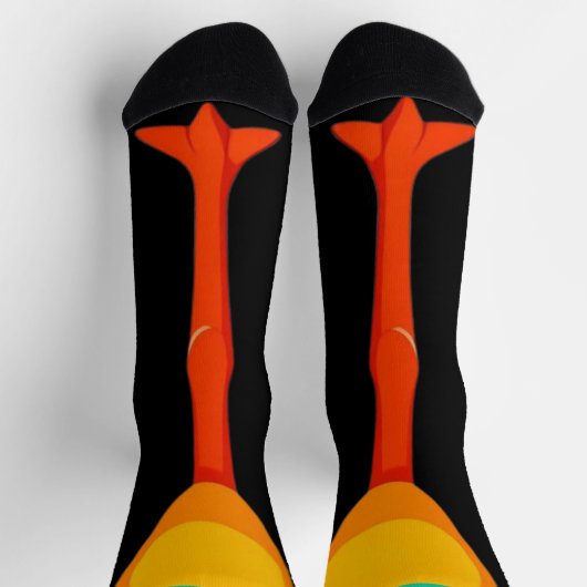 ターキーおもしろいチキン足ソックス膝の動物 ソックス (上部)