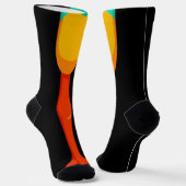 ターキーおもしろいチキン足ソックス膝の動物 ソックス (傾斜あり)