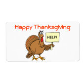 ターキーおもしろいハッピータンスカギングターキー救済ホールド ラベル (正面)