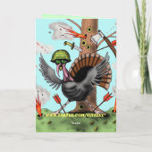 ターキーおもしろいハッピー感謝祭カードデザイン シーズンカード (裏面)