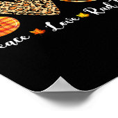 ターキーおもしろいピースラブ素晴らしいテック秋感謝祭 ポスター (角)