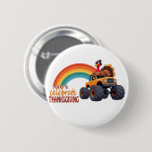 ターキーおもしろいモンスタートラック感謝提供ボタン 缶バッジ (正面&裏面)