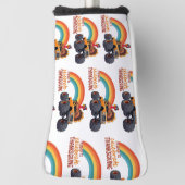 ターキーおもしろいモンスタートラック感謝祭ヘッドコーブ ゴルフヘッドカバー (回転90)