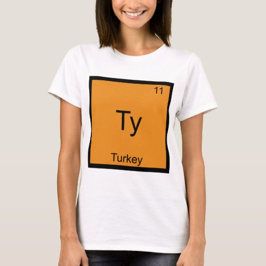 ターキーおもしろ元素ミーム化学Tシャツ Tシャツ (正面)