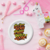 ターキーがぷっくりあなたのパンツがルーズでありますように ペーパープレート (パーティー)