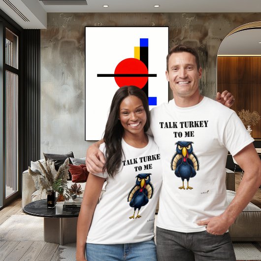 ターキーと話せ!面白い怒ったターキーのTシャツ Tシャツ