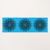 ターキーと黒マンダラヨガマット ヨガマット (裏面(横))