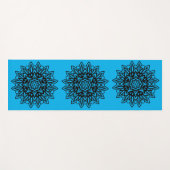 ターキーと黒マンダラヨガマット ヨガマット (正面(横))