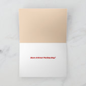 ターキーのグリーティングカードでのゲーム カード (内部)