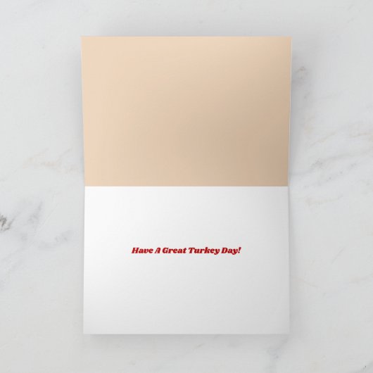 ターキーのグリーティングカードでのゲーム カード (内部)