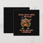 ターキーのソースと豆とロールをくれ 招待状 (正面/裏面)