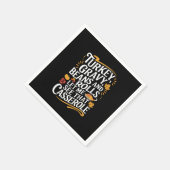 ターキーのソース、豆、ロール、見せて、キャセロール スタンダードカクテルナプキン (角)