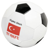ターキーのトルコ国旗パーソナライズドネーム サッカーボール (3/4)