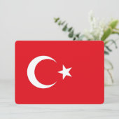 ターキーの国旗がデザインされた愛国的な招待状 招待状 (スタンド正面)