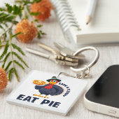 ターキーよりパイを食べよう 面白いハッピーサンクスギビング キーホルダー (正面右)