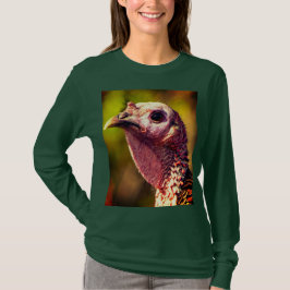 ターキーアップクローズおよびパーソナル長袖Tシャツ Tシャツ