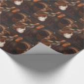 ターキーアヒル1ピジョンサンクスギビング紙 ラッピングペーパー (角)