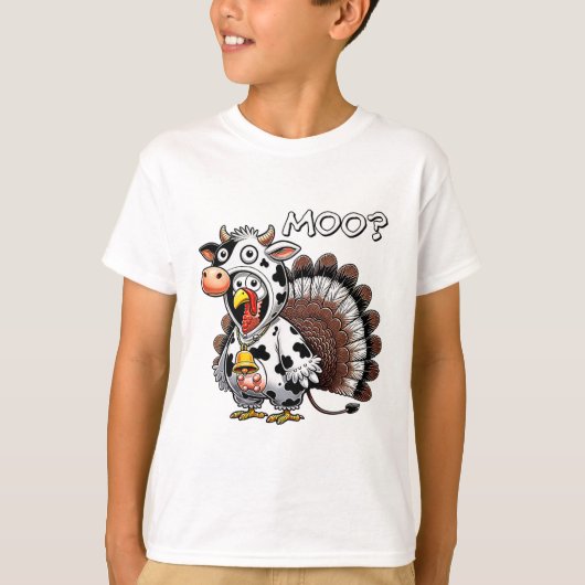 ターキーカウ おかしい七面鳥 ムーカウ 感謝祭 メンズ B Tシャツ (正面)