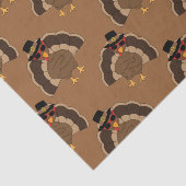 ターキーカッコいい感謝祭おもしろい茶色のパターン 薄葉紙 (詳細)