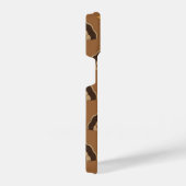 ターキーカッコいい感謝祭おもしろい茶色のパターン iPhoneケース (右側面)