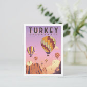 ターキーカッパドシア有名トラベルプレイスイラストレーション ポストカード (スタンド正面)