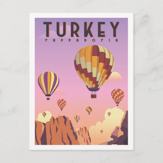 ターキーカッパドシア有名トラベルプレイスイラストレーション ポストカード (正面)