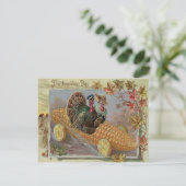 ターキーカップルコーンカー紅葉 ポストカード (スタンド正面)