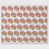 ターキークラブサンドイッチレストランダイナーサンドウィッチ ラッピングペーパー (フラット)