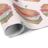 ターキークラブサンドイッチレストランダイナーサンドウィッチ ラッピングペーパー (ロールコーナー)