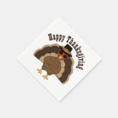 ターキークールハッピー感謝祭カスタム文字紙 スタンダードカクテルナプキン (角)