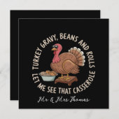 ターキーグレービー豆とロールキャセロール 招待状 (正面/裏面)