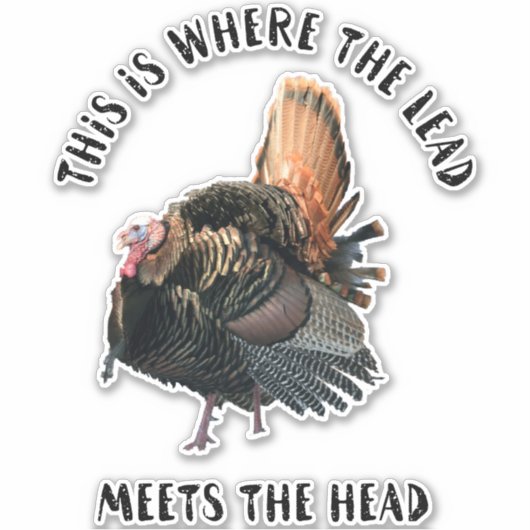 ターキーコール狩りおもしろい引用文アウトドア春 シール (正面)