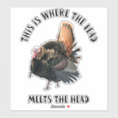 ターキーコール狩りおもしろい引用文アウトドア春 シール (シート)