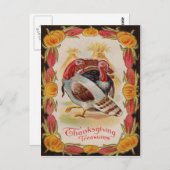 ターキーコーンショックストークパンプキンインディアンコーン ポストカード (正面/裏面)