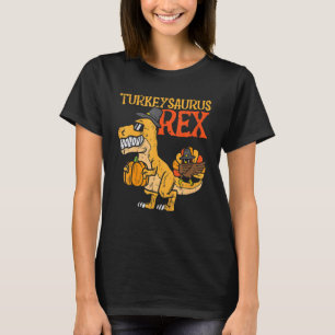 ターキーサウルスレックスダブターキーダートルディノトドラーボーイズ Tシャツ