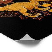 ターキーサウルスレックス七面鳥類恐竜感謝祭トッド ポスター (角)