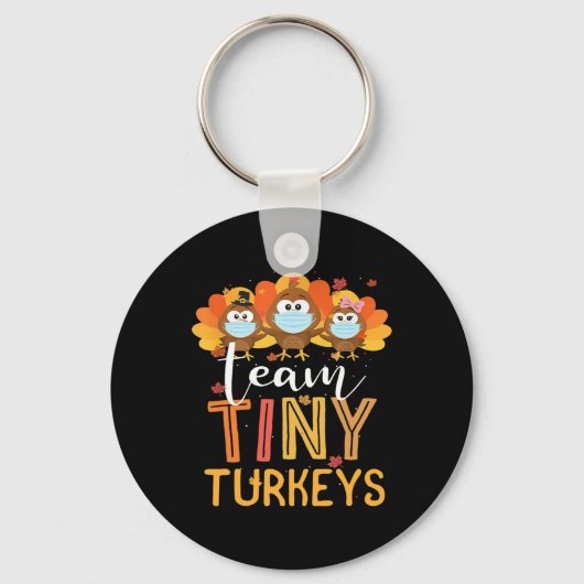 ターキーサンクスギビングチームタイニーターキーナース秋N キーホルダー (正面)