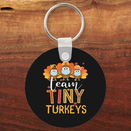 ターキーサンクスギビングチームタイニーターキーナース秋N キーホルダー (正面)