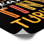 ターキーサンクスギビングチームタイニーターキーナース秋N ポスター (角)