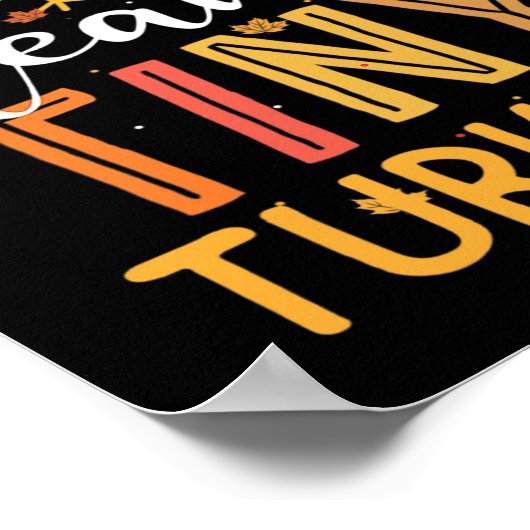 ターキーサンクスギビングチームタイニーターキーナース秋N ポスター (角)