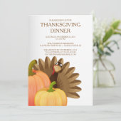 ターキーサンクスギビングディナーパーティの招待状 招待状 (スタンド正面)
