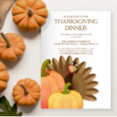 ターキーサンクスギビングディナーパーティの招待状 招待状