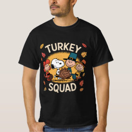 ターキースクワッド 楽しいカートゥーン フレンズ 感謝祭 Tシャツ